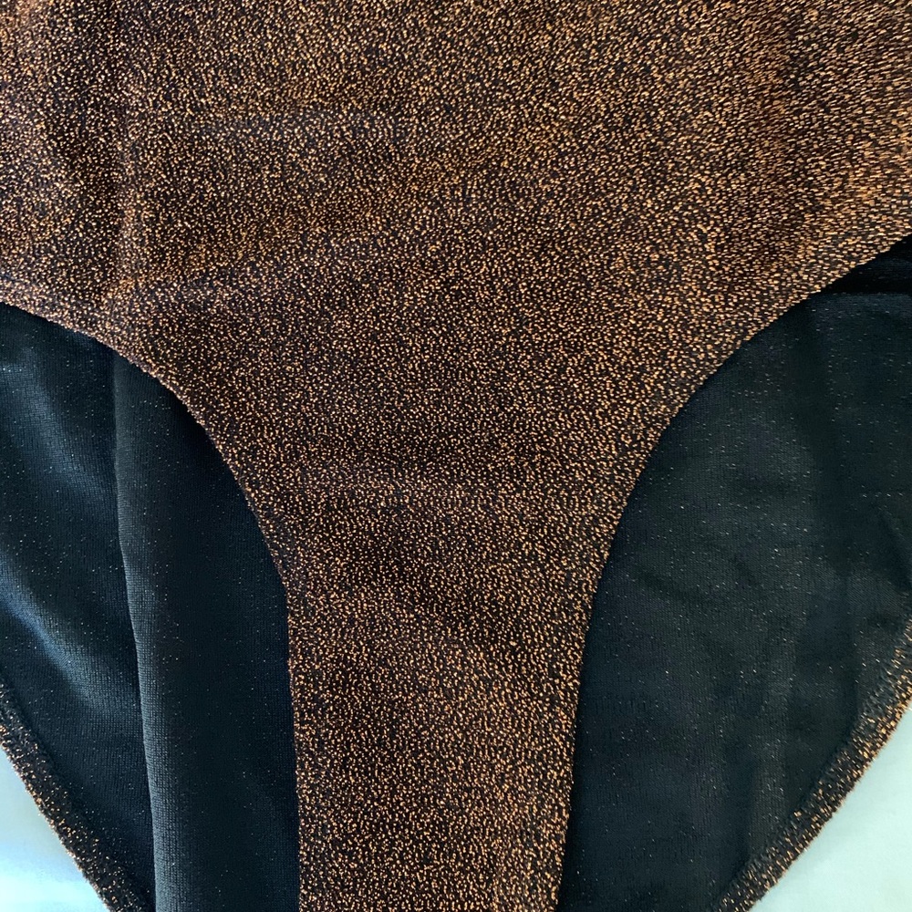 American Apparel strappy metallic cooper bodysuit - Picture 2 of 6